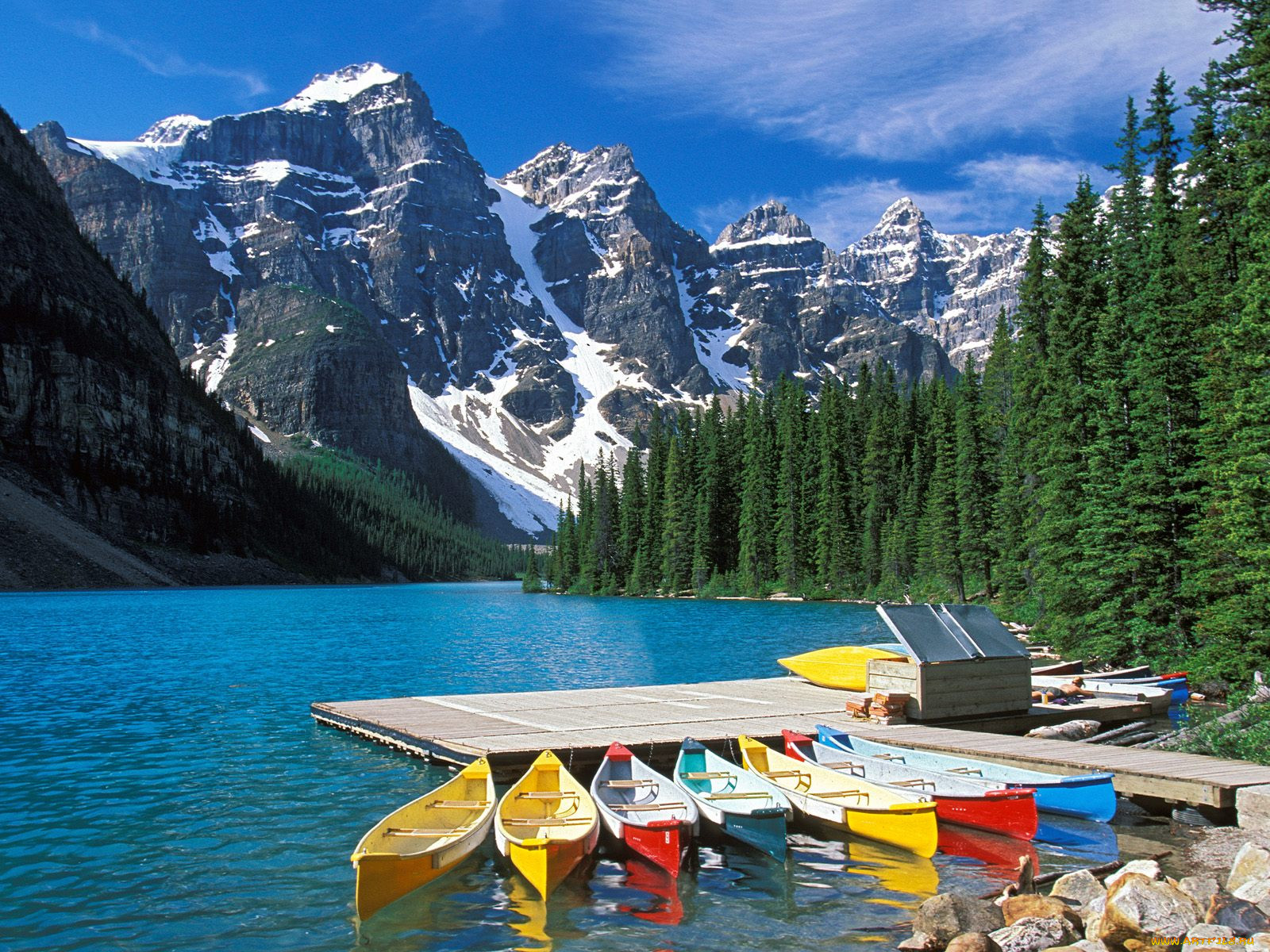 moraine, lake, banff, national, park, canada, , , 